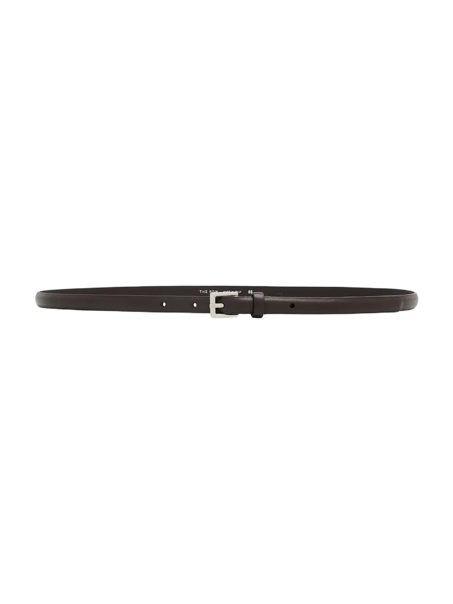 The Row City Leather Skinny Belt