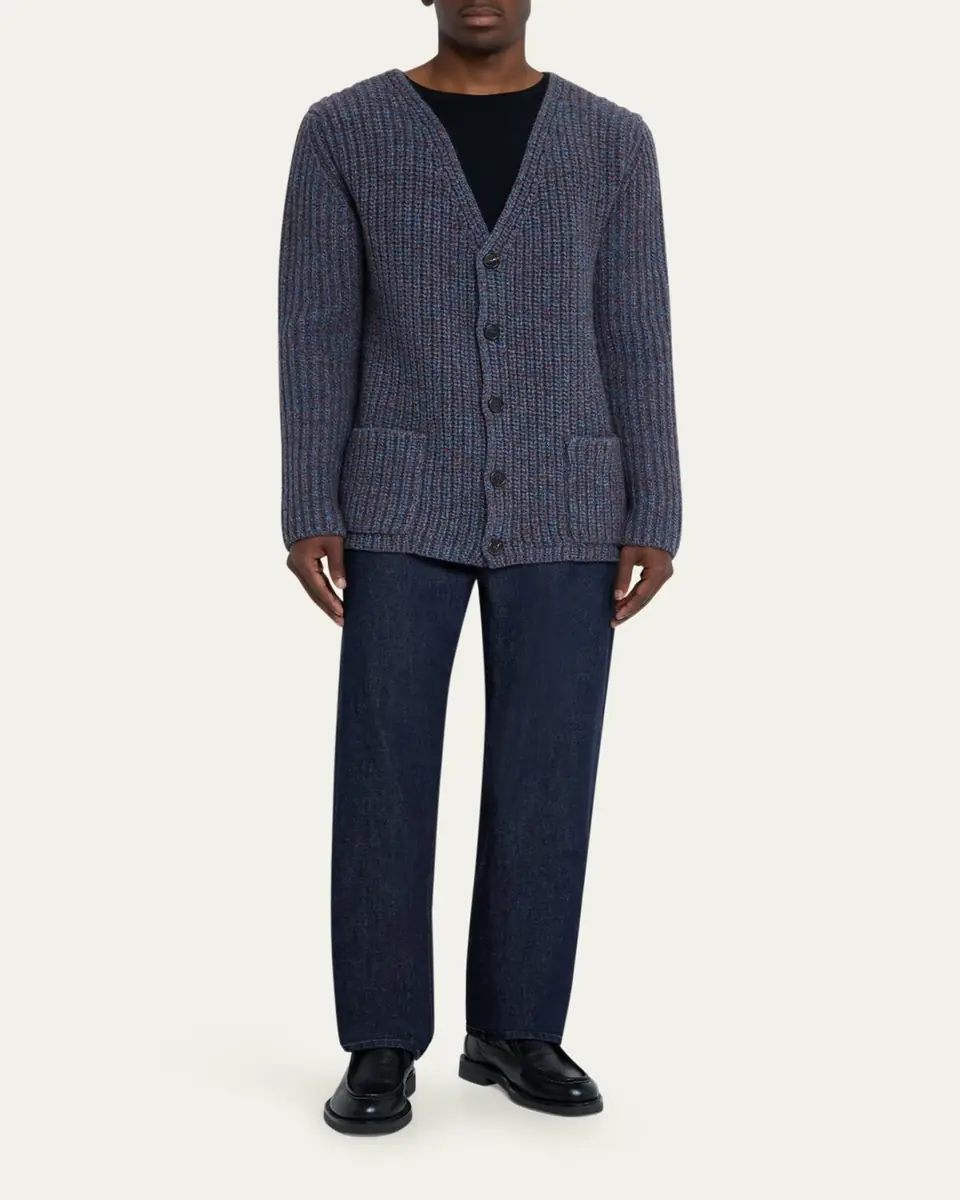Bergdorf Goodman Men's Cashmere and Wool Melange Knit Cardigan | Thumbnail 2