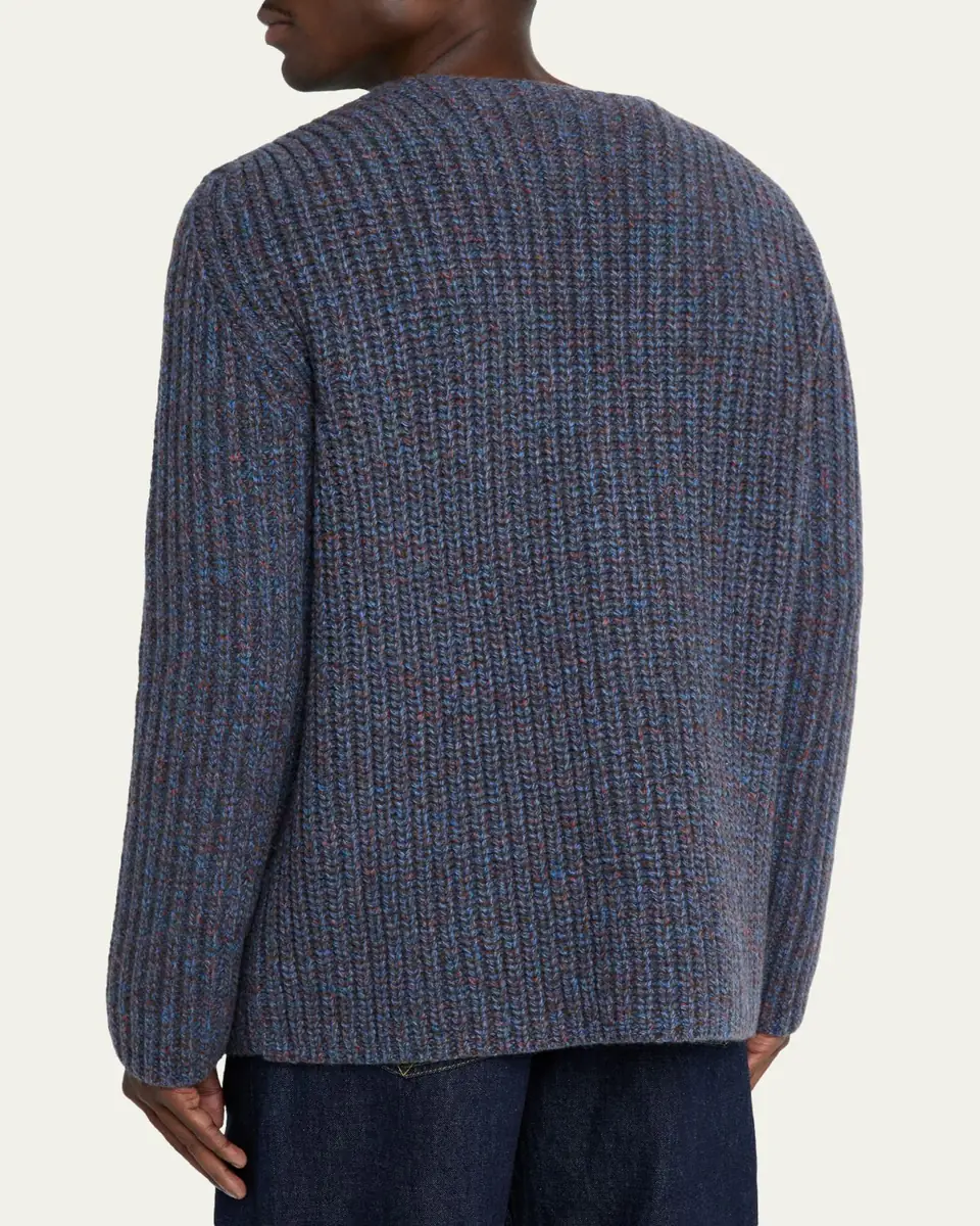 Bergdorf Goodman Men's Cashmere and Wool Melange Knit Cardigan | Thumbnail 3