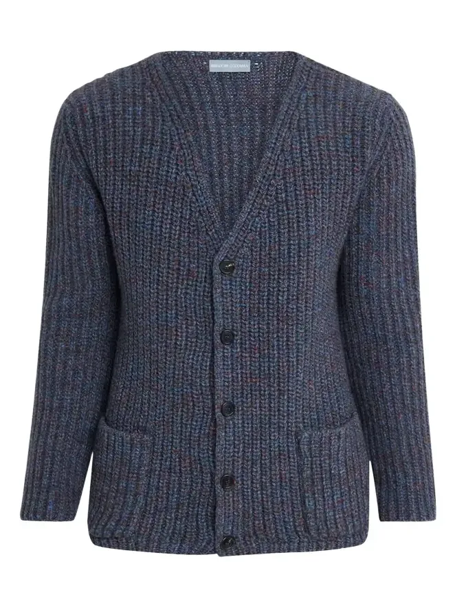 Bergdorf Goodman Men's Cashmere and Wool Melange Knit Cardigan