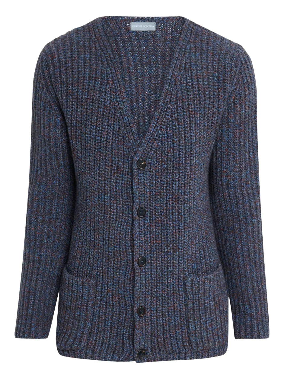 Men's Cashmere and Wool Melange Knit Cardigan Men's Cashmere and Wool Melange Knit Cardigan