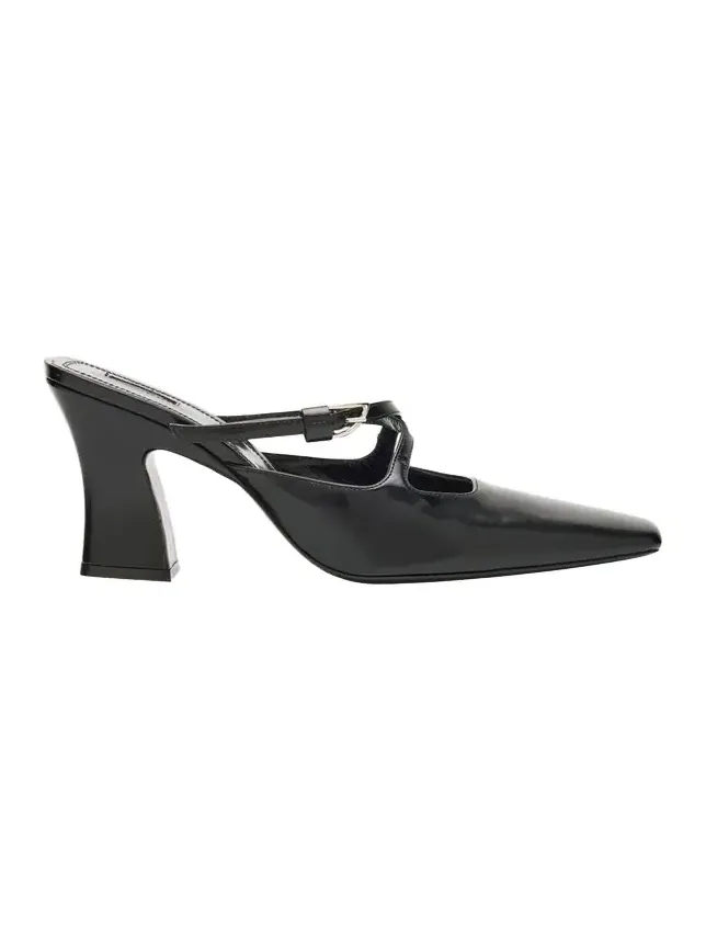 Nodstalgia Grace Leather Mule Pumps