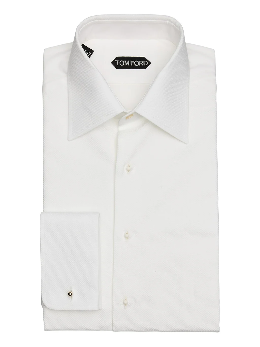 Men's Poplin Piquet French Cuff Dress Shirt