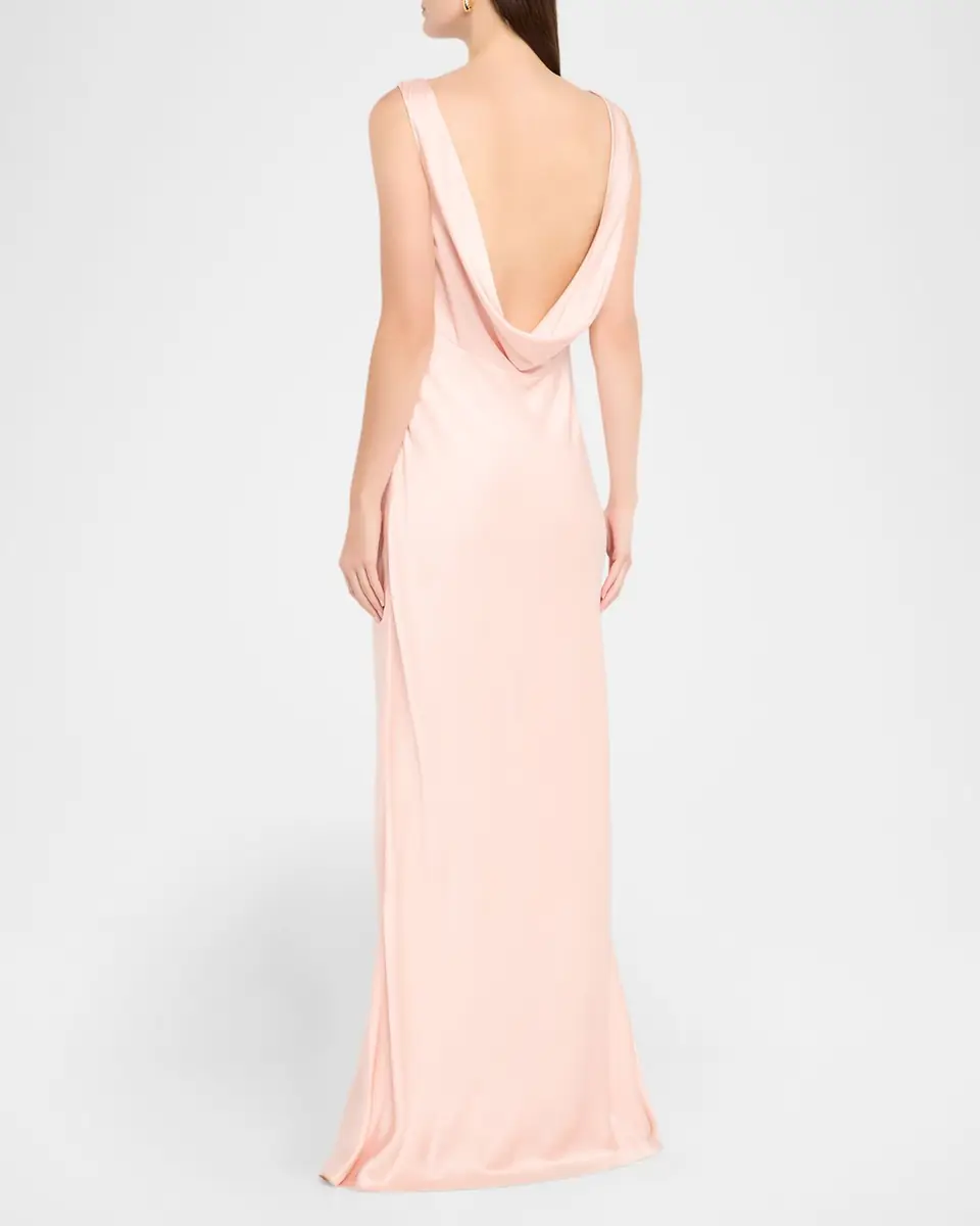 Jason Wu Collection Boat-Neck Cowl Backless Crepe Back Satin Gown | Thumbnail 2 Jason Wu Collection Boat-Neck Cowl Backless Crepe Back Satin Gown | Thumbnail 2