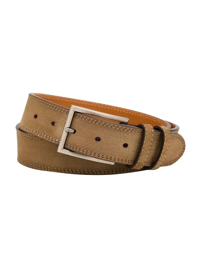Magnanni Men's Eastwood Textured Suede Leather Belt