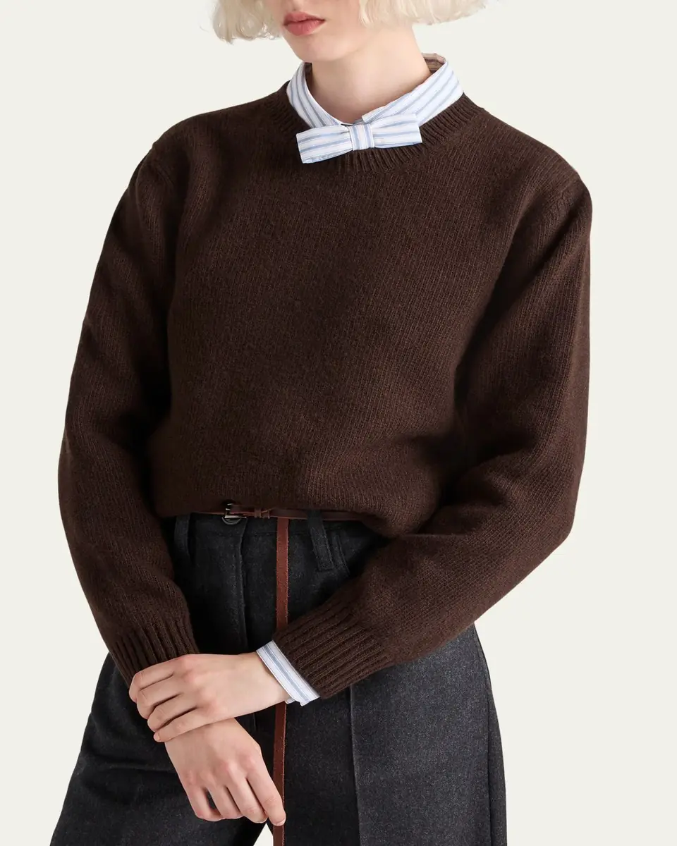 Prada Cashmere Wool Crew-Neck Sweater | Thumbnail 11