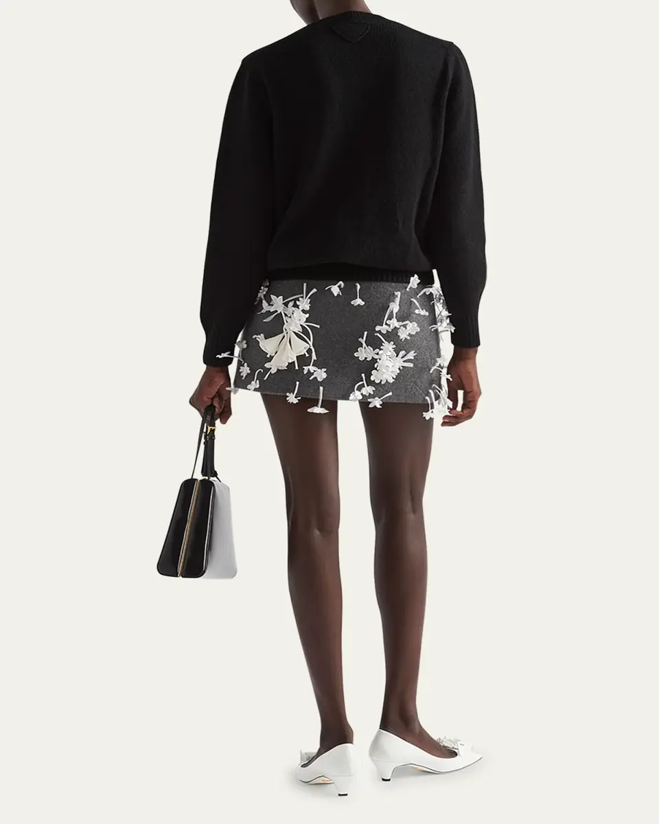 Prada Cashmere Wool Crew-Neck Sweater | Thumbnail 9