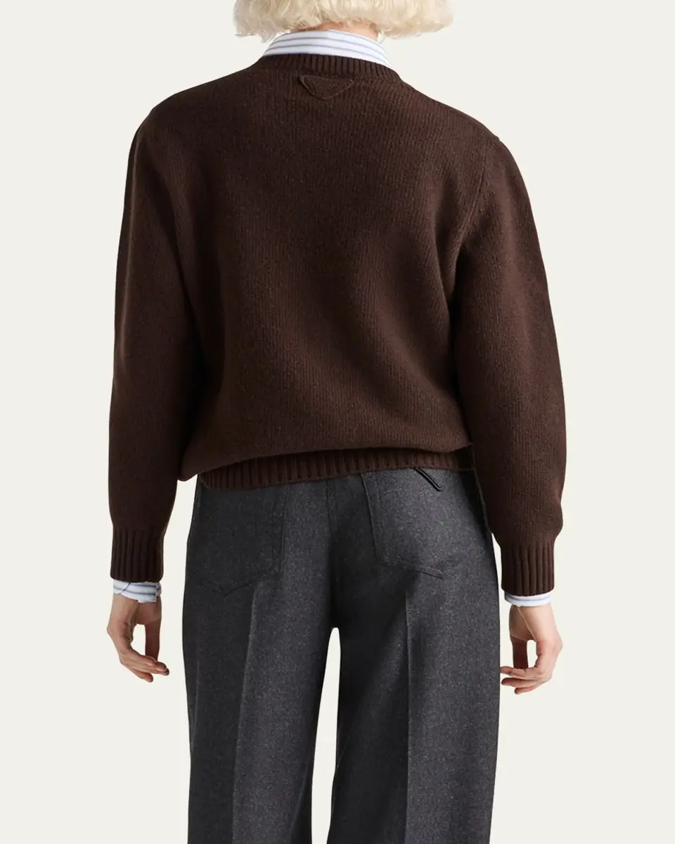 Prada Cashmere Wool Crew-Neck Sweater | Thumbnail 10