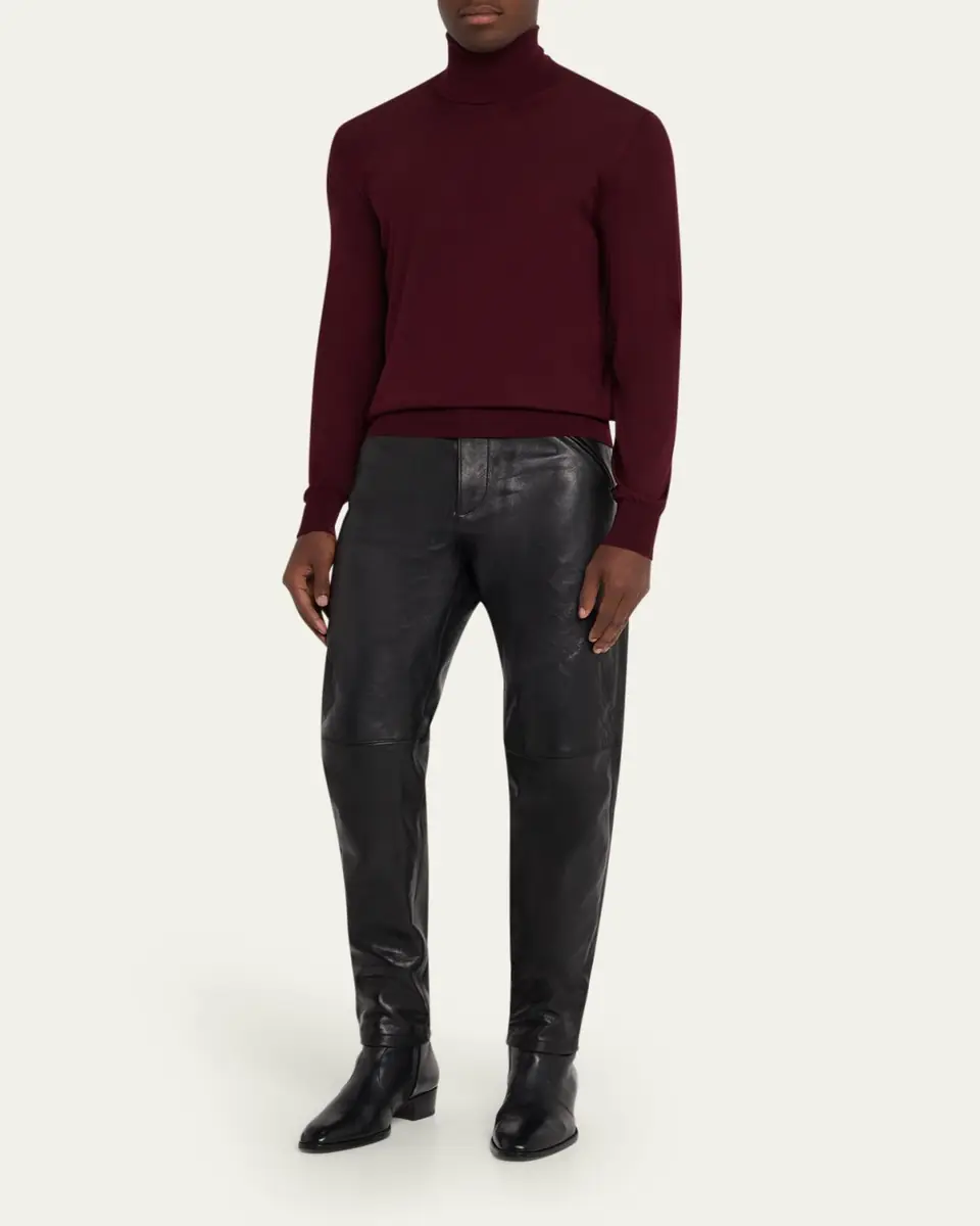 Saint Laurent Men's Slim Wool Turtleneck Sweater | Thumbnail 6 Saint Laurent Men's Slim Wool Turtleneck Sweater | Thumbnail 6