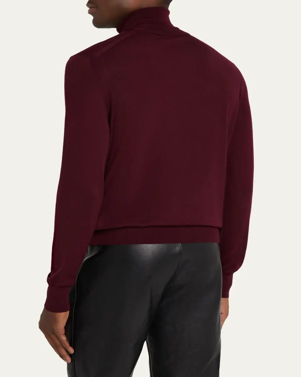 Saint Laurent Men's Slim Wool Turtleneck Sweater | Thumbnail 7 Saint Laurent Men's Slim Wool Turtleneck Sweater | Thumbnail 7