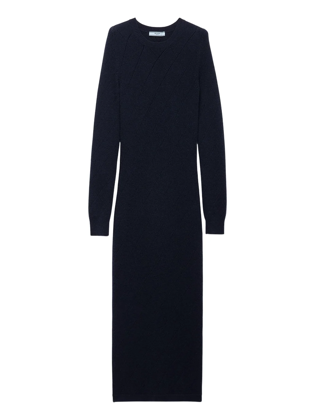 Cashmere Pointelle Knit Long-Sleeve Midi Sweater Dress Cashmere Pointelle Knit Long-Sleeve Midi Sweater Dress
