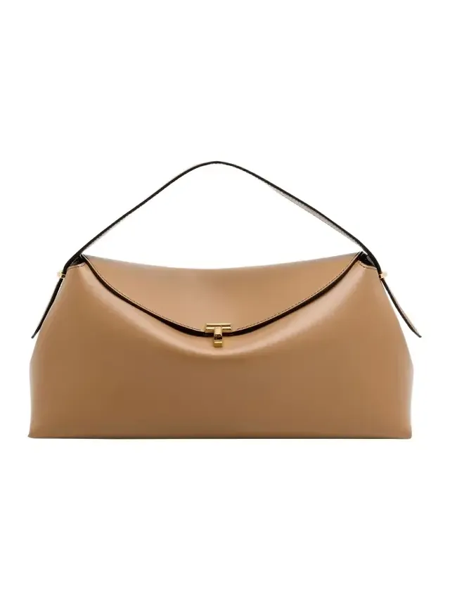 T-Lock Smooth Leather Top-Handle Bag