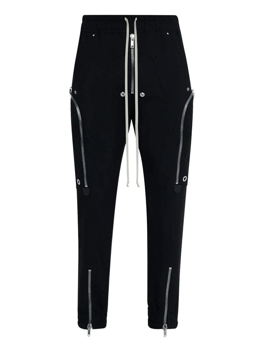 Rick Owens Men's Zipped Wool Drawstring Pants