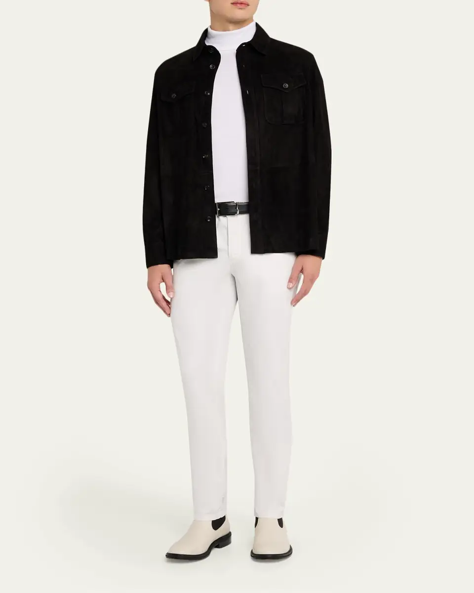 Ralph Lauren Purple Label Men's Suede Overshirt | Thumbnail 2 Ralph Lauren Purple Label Men's Suede Overshirt | Thumbnail 2