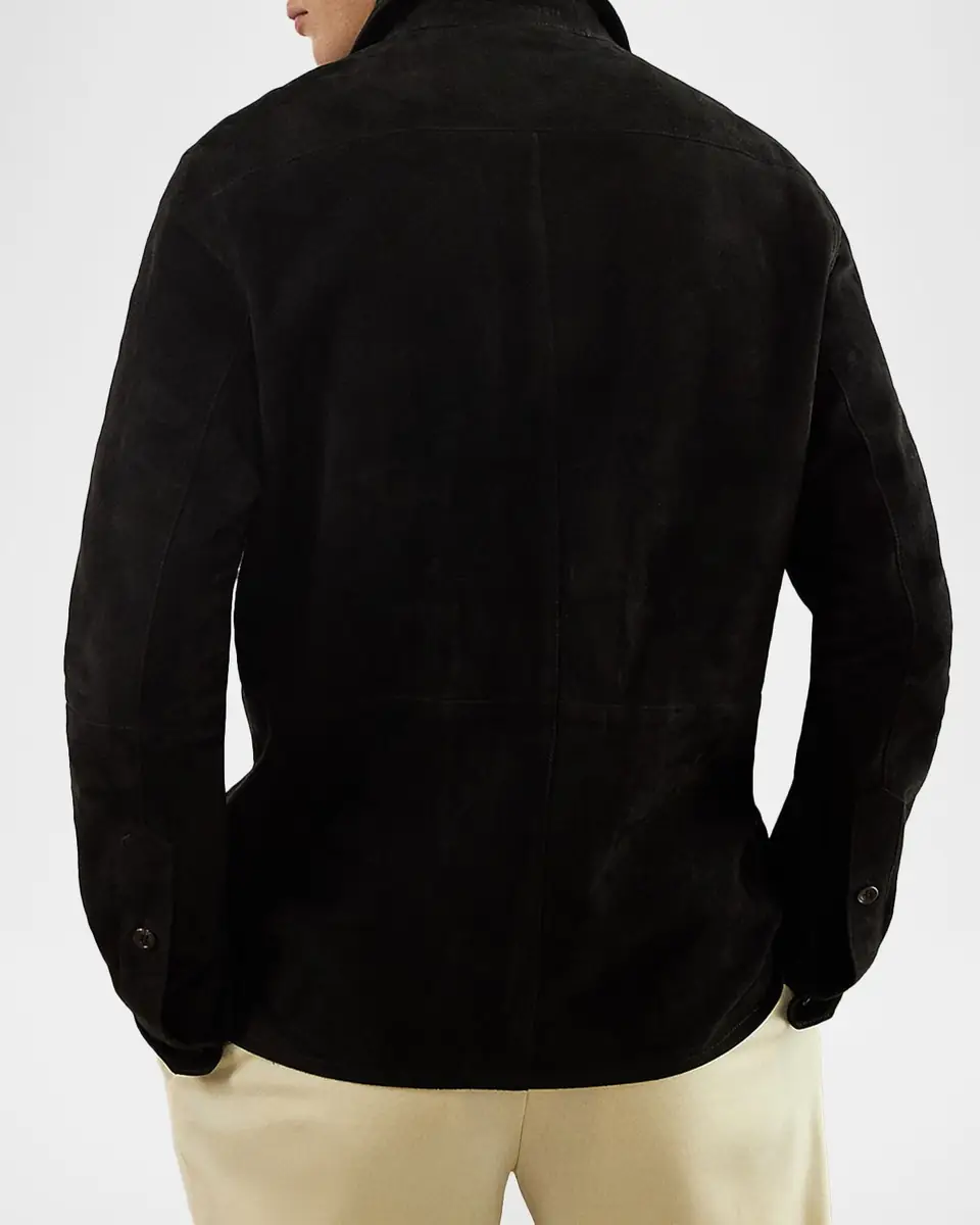 Ralph Lauren Purple Label Men's Suede Overshirt | Thumbnail 7 Ralph Lauren Purple Label Men's Suede Overshirt | Thumbnail 7