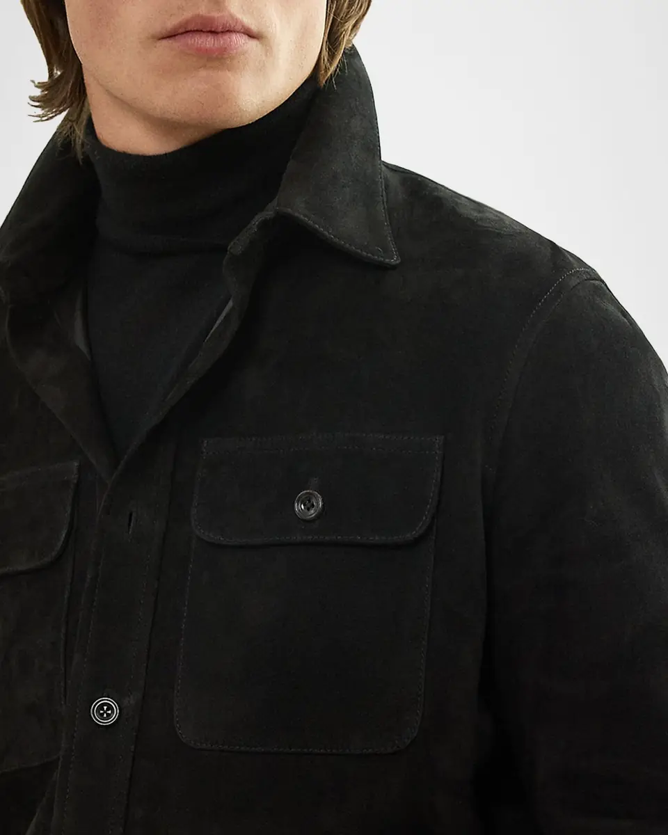 Ralph Lauren Purple Label Men's Suede Overshirt | Thumbnail 10 Ralph Lauren Purple Label Men's Suede Overshirt | Thumbnail 10