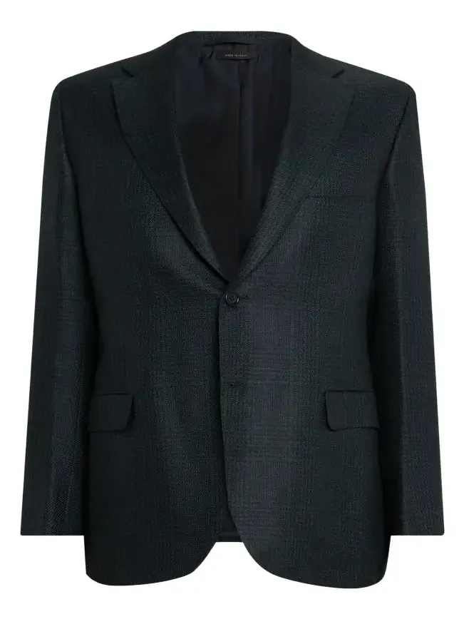 Men's Cashmere Tonal Plaid Single-Breasted Sport Coat