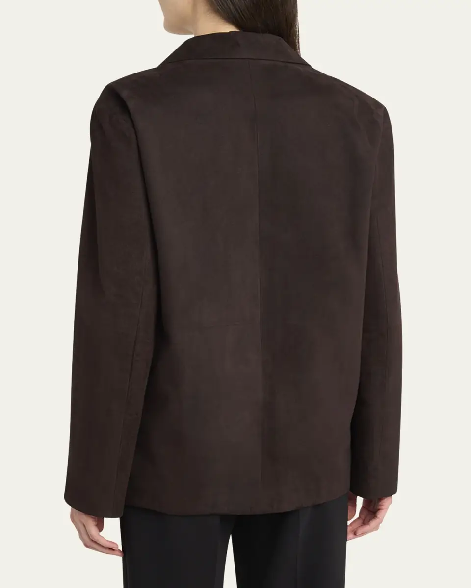 THE ROW Fabian Suede Single-Breasted Jacket | Thumbnail 3