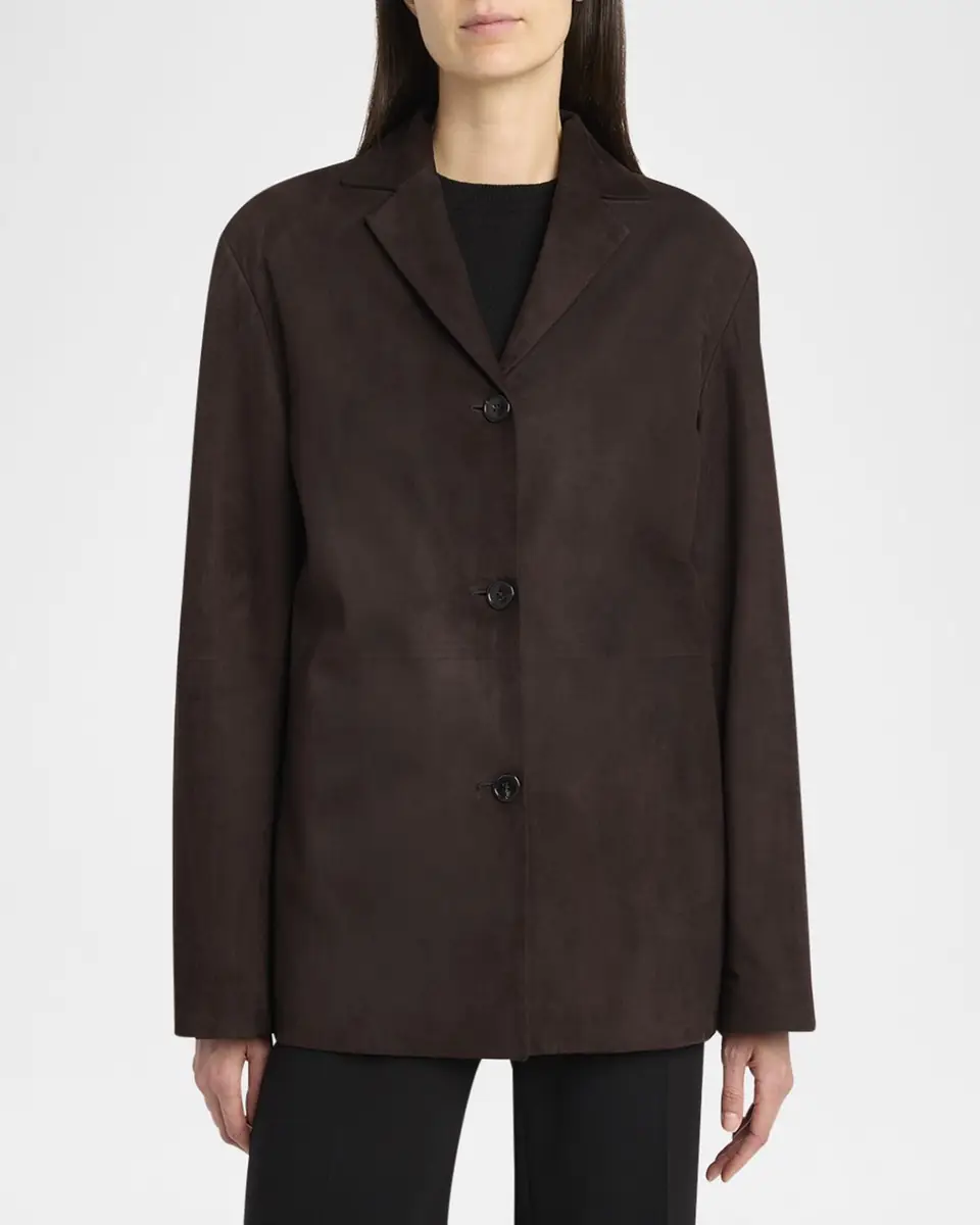 THE ROW Fabian Suede Single-Breasted Jacket | Thumbnail 8