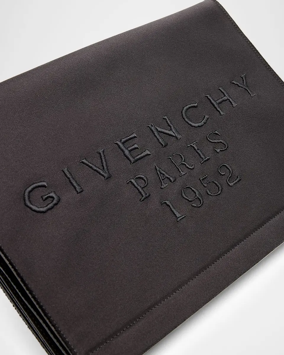 Givenchy Pattern Pochette in Satin with Logo Embroidery | Thumbnail 5