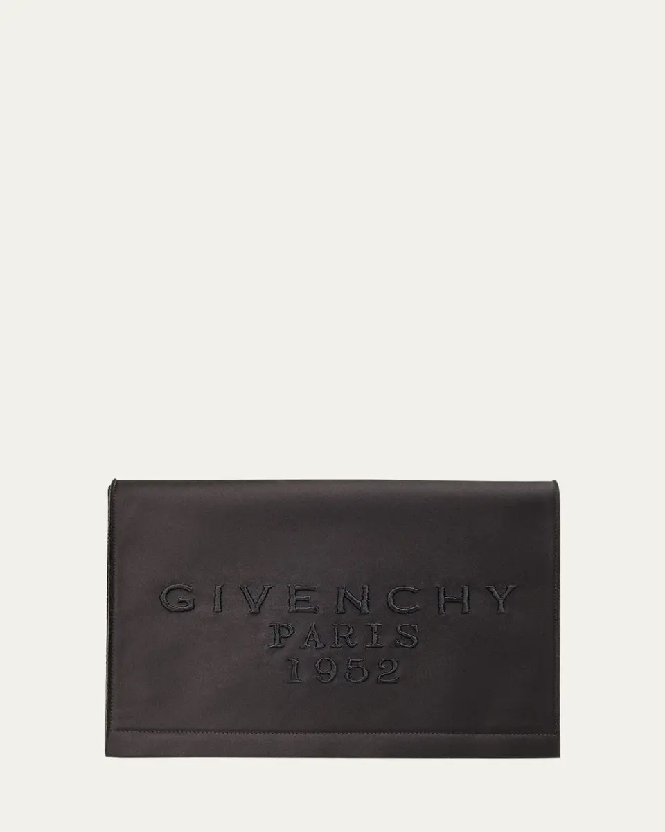 Givenchy Pattern Pochette in Satin with Logo Embroidery | Thumbnail 6