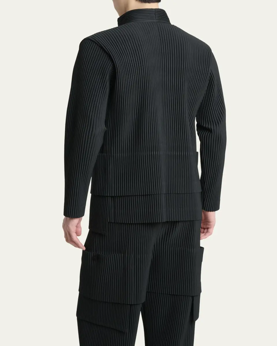 Homme Plissé Issey Miyake Men's Multi-Pocket Pleated Button-Down Shirt | Thumbnail 3 Homme Plissé Issey Miyake Men's Multi-Pocket Pleated Button-Down Shirt | Thumbnail 3