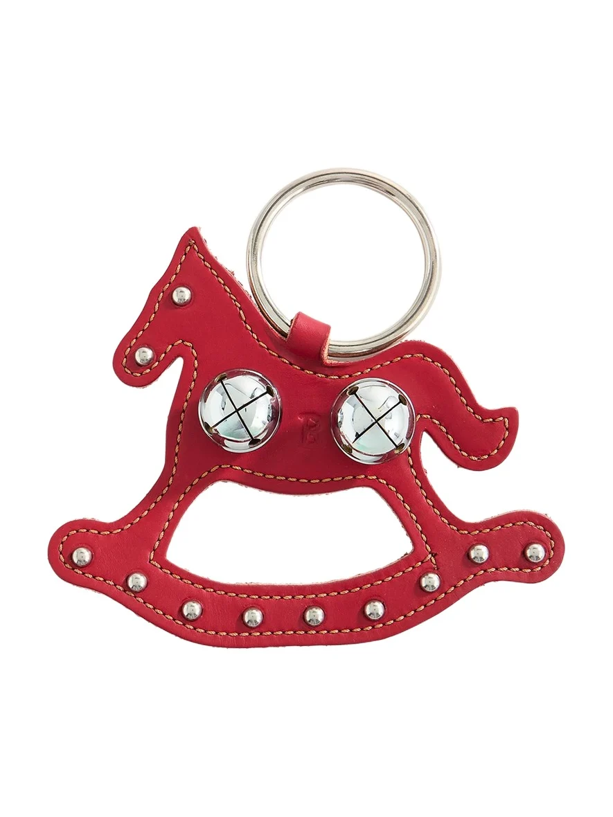 Rocking Horse Decorative Charm with Chrome Bells