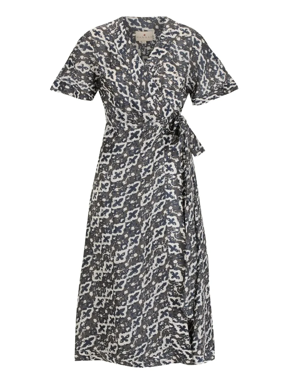 Hannah Artwear Clementine Pathway Silk Wrap Dress
