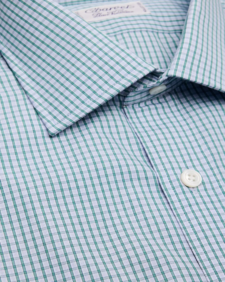 Charvet Men's Slim-Fit Cotton Grid Check Dress Shirt | Thumbnail 2 Charvet Men's Slim-Fit Cotton Grid Check Dress Shirt | Thumbnail 2