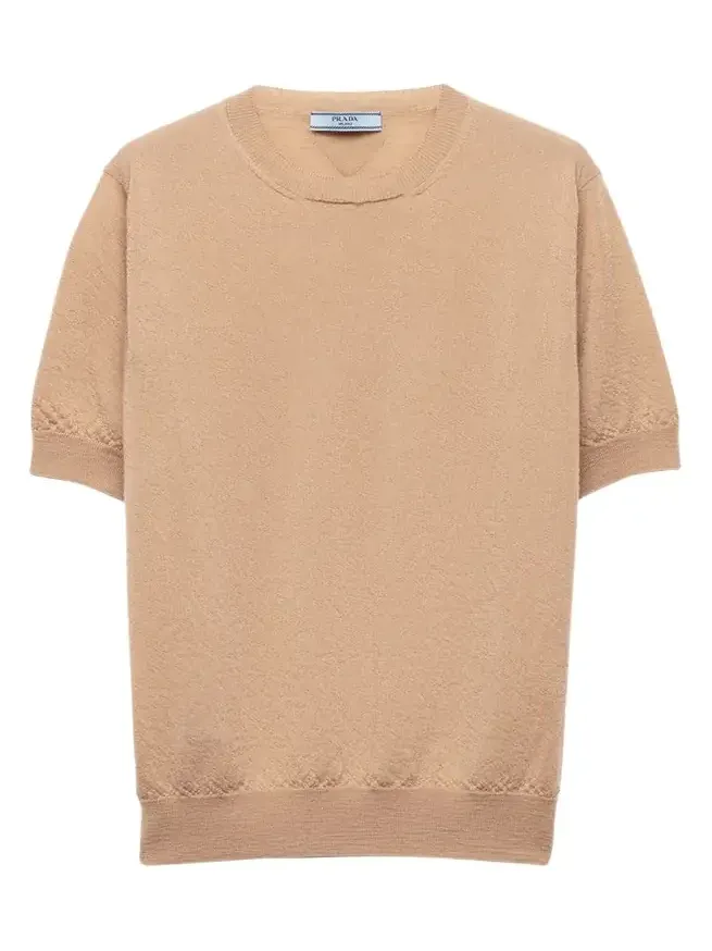 Superfine Cashmere Short-Sleeve Sweater Superfine Cashmere Short-Sleeve Sweater