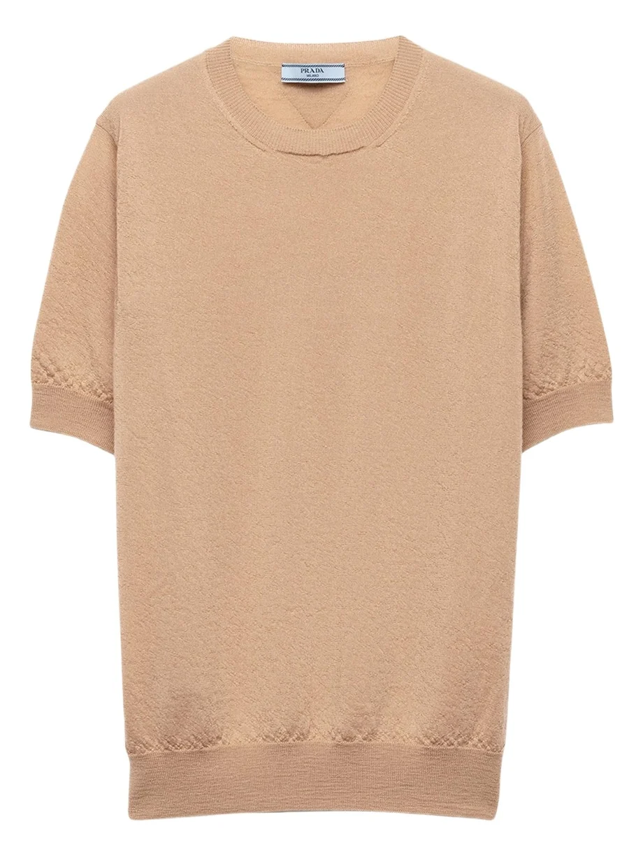 Superfine Cashmere Short-Sleeve Sweater Superfine Cashmere Short-Sleeve Sweater