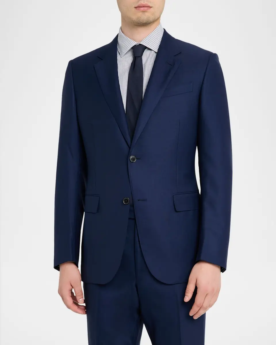 ZEGNA Men's Micro-Plaid Wool Suit | Thumbnail 3 ZEGNA Men's Micro-Plaid Wool Suit | Thumbnail 3