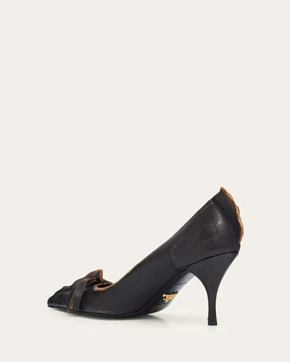Prada Leather Bow Pumps | Thumbnail 6