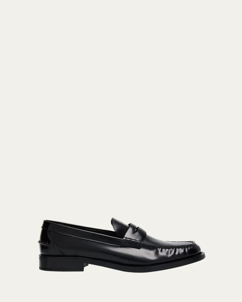 Prada Leather Ruched Penny Loafers | Thumbnail 4 Prada Leather Ruched Penny Loafers | Thumbnail 4