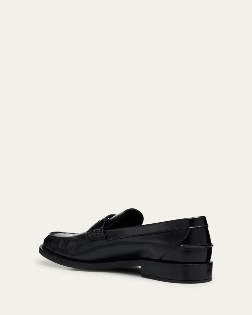 Prada Leather Ruched Penny Loafers | Thumbnail 5 Prada Leather Ruched Penny Loafers | Thumbnail 5