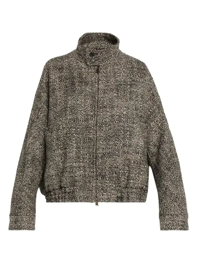 Lee Oversized Herringbone Bomber Jacket
