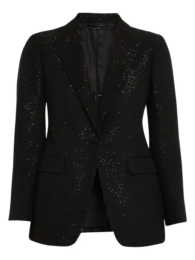 Sequined Single-Breasted Blazer Jacket Sequined Single-Breasted Blazer Jacket