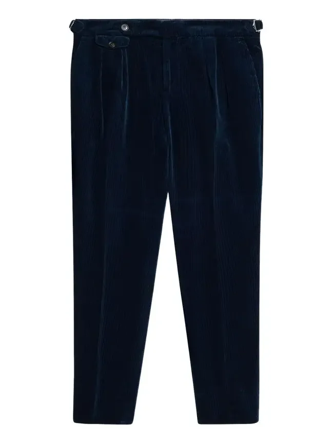 Men's Cotton Corduroy Waist-Tab Pleated Pants Men's Cotton Corduroy Waist-Tab Pleated Pants