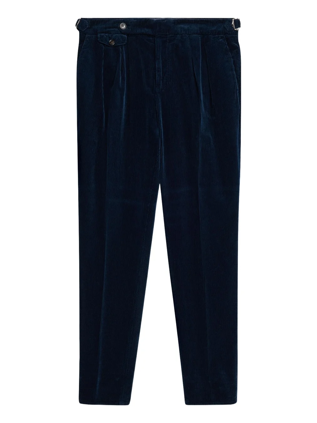 Men's Cotton Corduroy Waist-Tab Pleated Pants