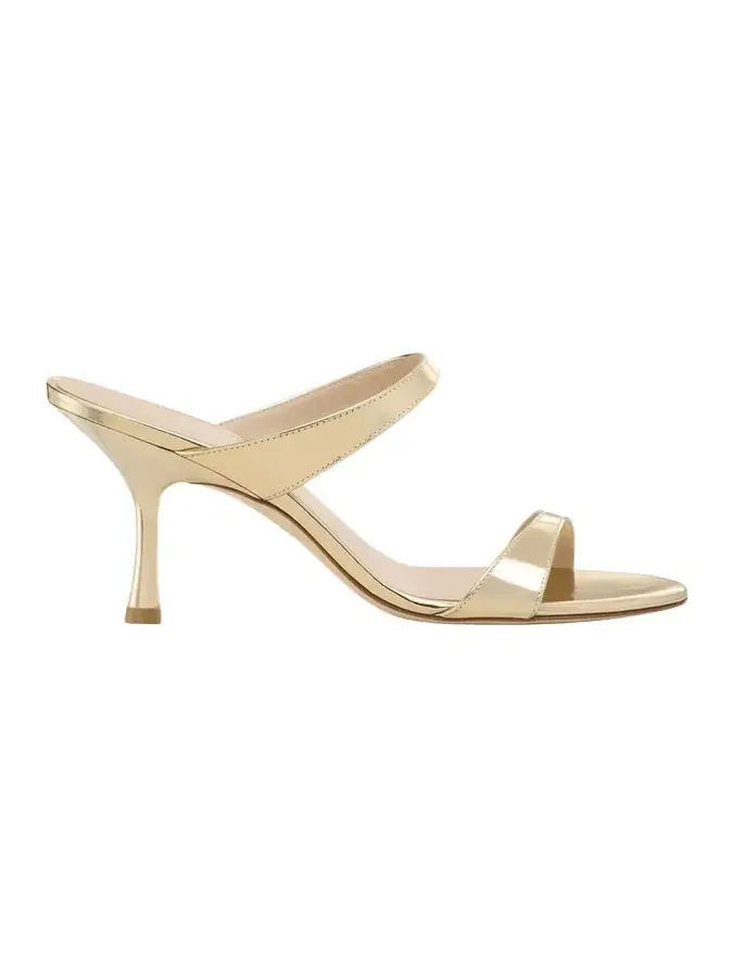 Nudist Metallic Leather Slide Sandals Nudist Metallic Leather Slide Sandals