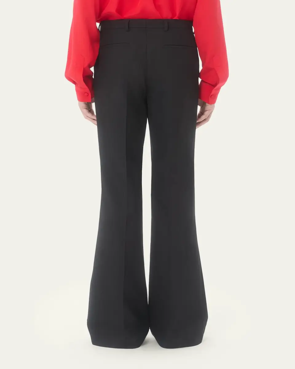 Valentino Garavani Men's Wide Leg Flared Flat-Front Pants | Thumbnail 3 Valentino Garavani Men's Wide Leg Flared Flat-Front Pants | Thumbnail 3
