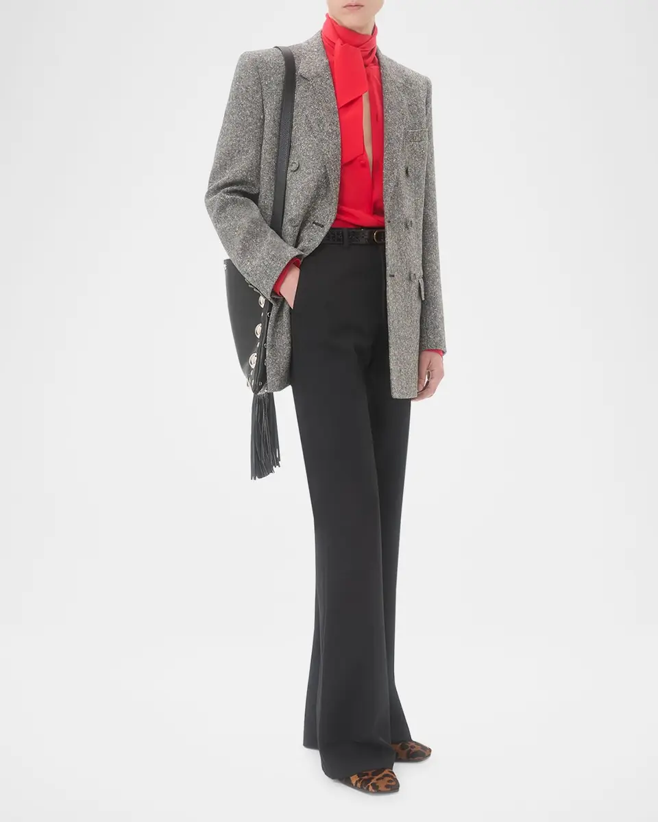 Valentino Garavani Men's Wide Leg Flared Flat-Front Pants | Thumbnail 6 Valentino Garavani Men's Wide Leg Flared Flat-Front Pants | Thumbnail 6