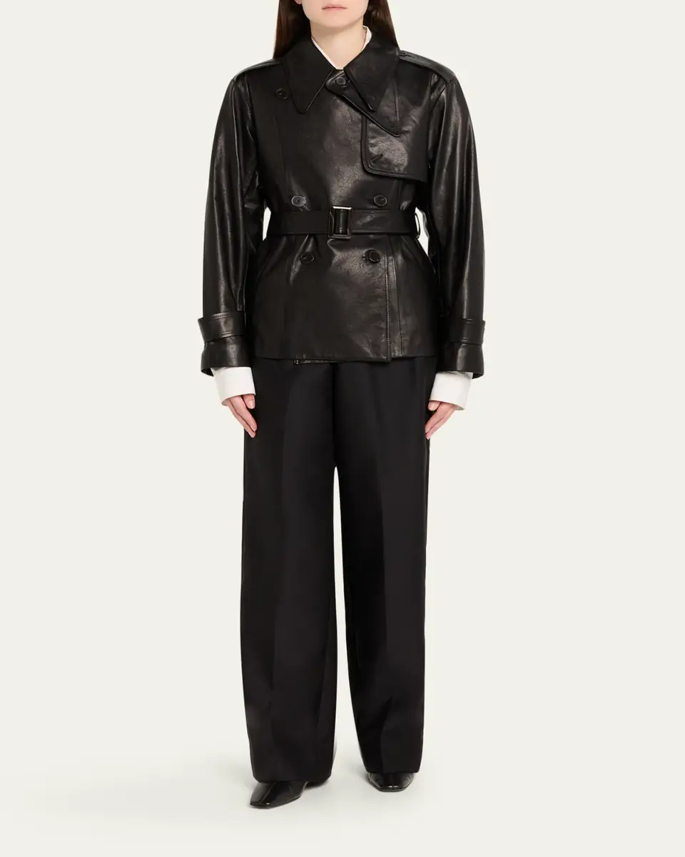 Heirlome Iggy Belted Leather Trench Jacket | Thumbnail 2 Heirlome Iggy Belted Leather Trench Jacket | Thumbnail 2