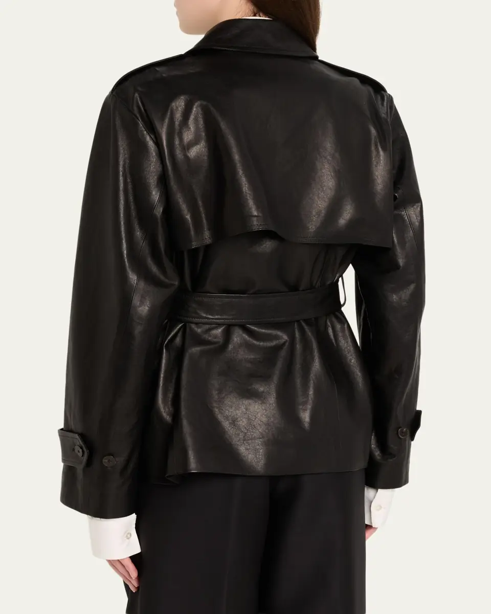 Heirlome Iggy Belted Leather Trench Jacket | Thumbnail 3 Heirlome Iggy Belted Leather Trench Jacket | Thumbnail 3