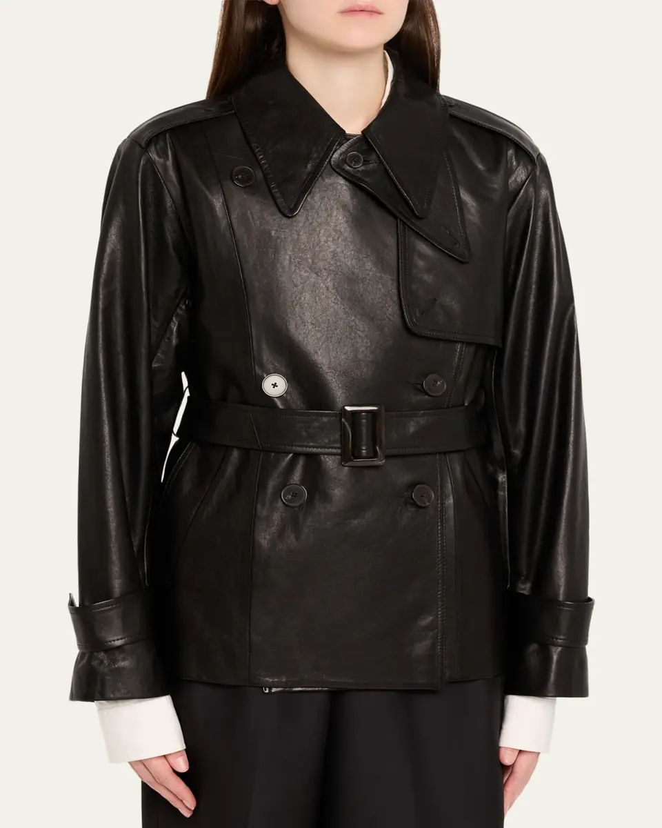 Heirlome Iggy Belted Leather Trench Jacket | Thumbnail 4 Heirlome Iggy Belted Leather Trench Jacket | Thumbnail 4