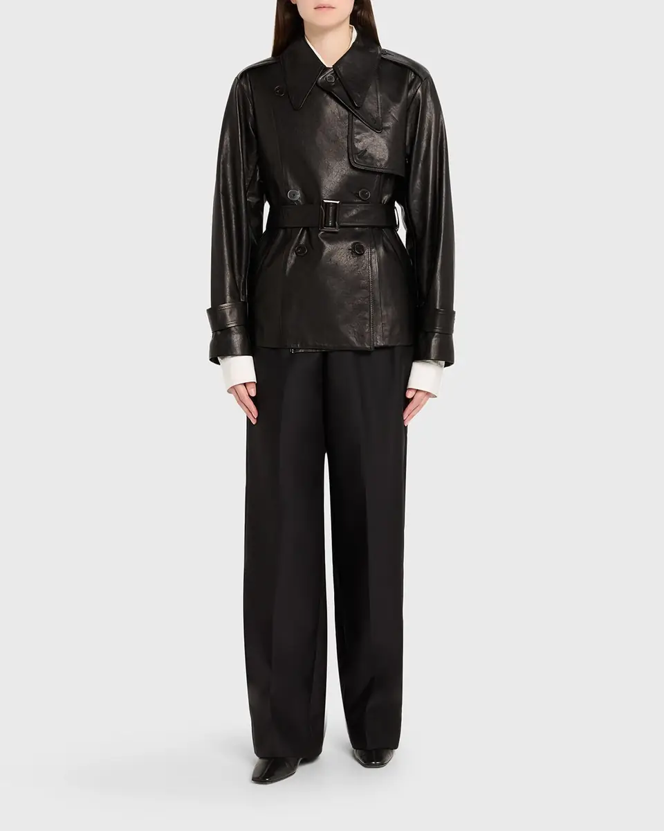 Heirlome Iggy Belted Leather Trench Jacket | Thumbnail 6 Heirlome Iggy Belted Leather Trench Jacket | Thumbnail 6