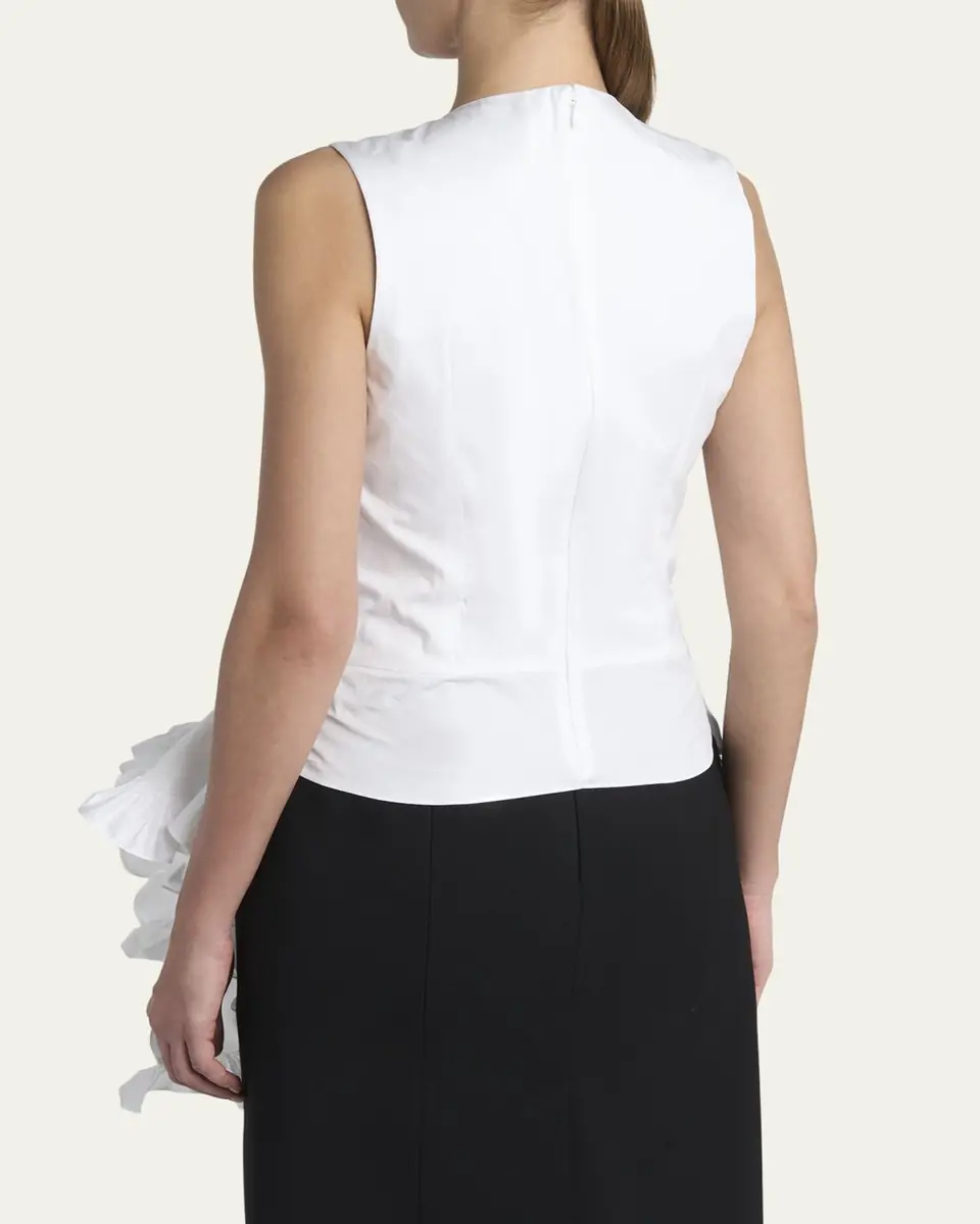 Alexander McQueen Asymmetric Ruffled Peplum-Hem Blouse | Thumbnail 3 Alexander McQueen Asymmetric Ruffled Peplum-Hem Blouse | Thumbnail 3