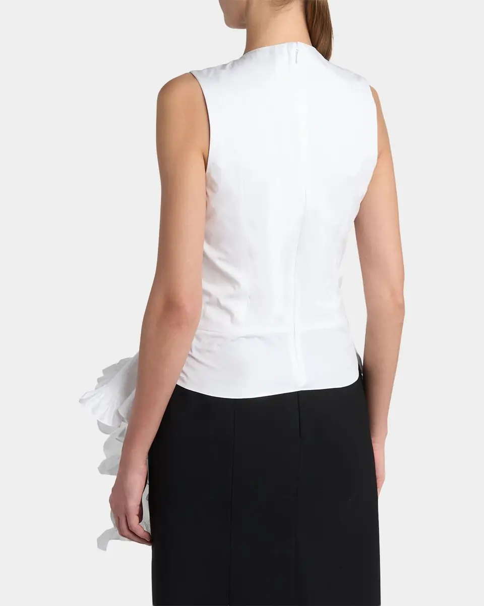Alexander McQueen Asymmetric Ruffled Peplum-Hem Blouse | Thumbnail 7 Alexander McQueen Asymmetric Ruffled Peplum-Hem Blouse | Thumbnail 7