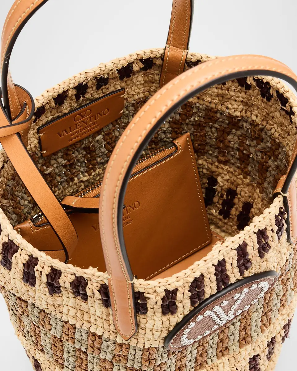 Valentino Garavani VLOGO Signature Small Crochet Bucket Bag | Thumbnail 11