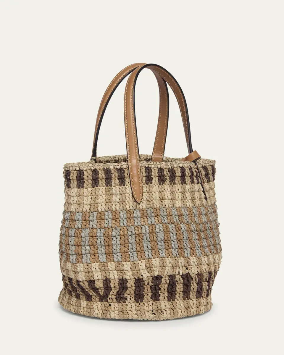 Valentino Garavani VLOGO Signature Small Crochet Bucket Bag | Thumbnail 3